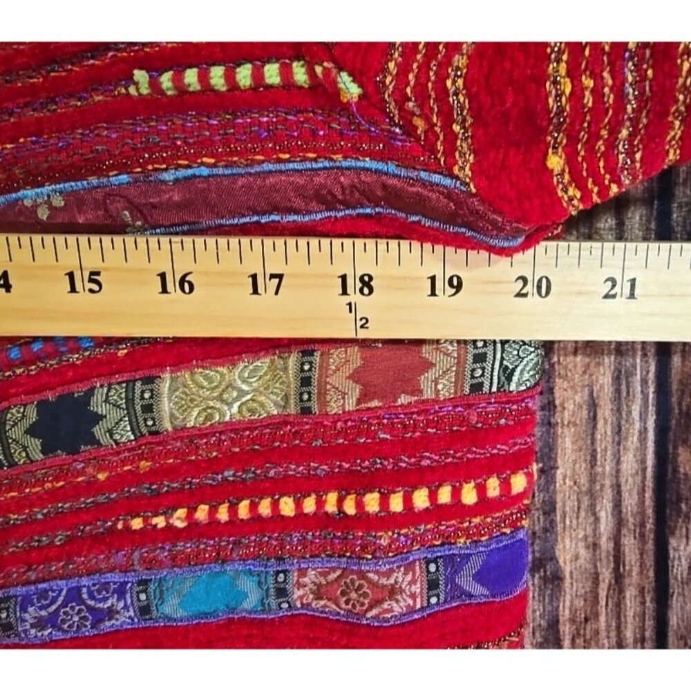 Coldwater Creek Patchwork Jacket Red Colorful Sho… - image 8